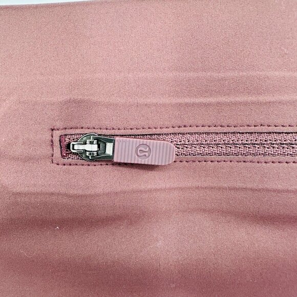 Lululemon Women Brown Speed Limit Cherry Cola High Waist Pocket 12 Crop Leggings - Picture 5 of 7